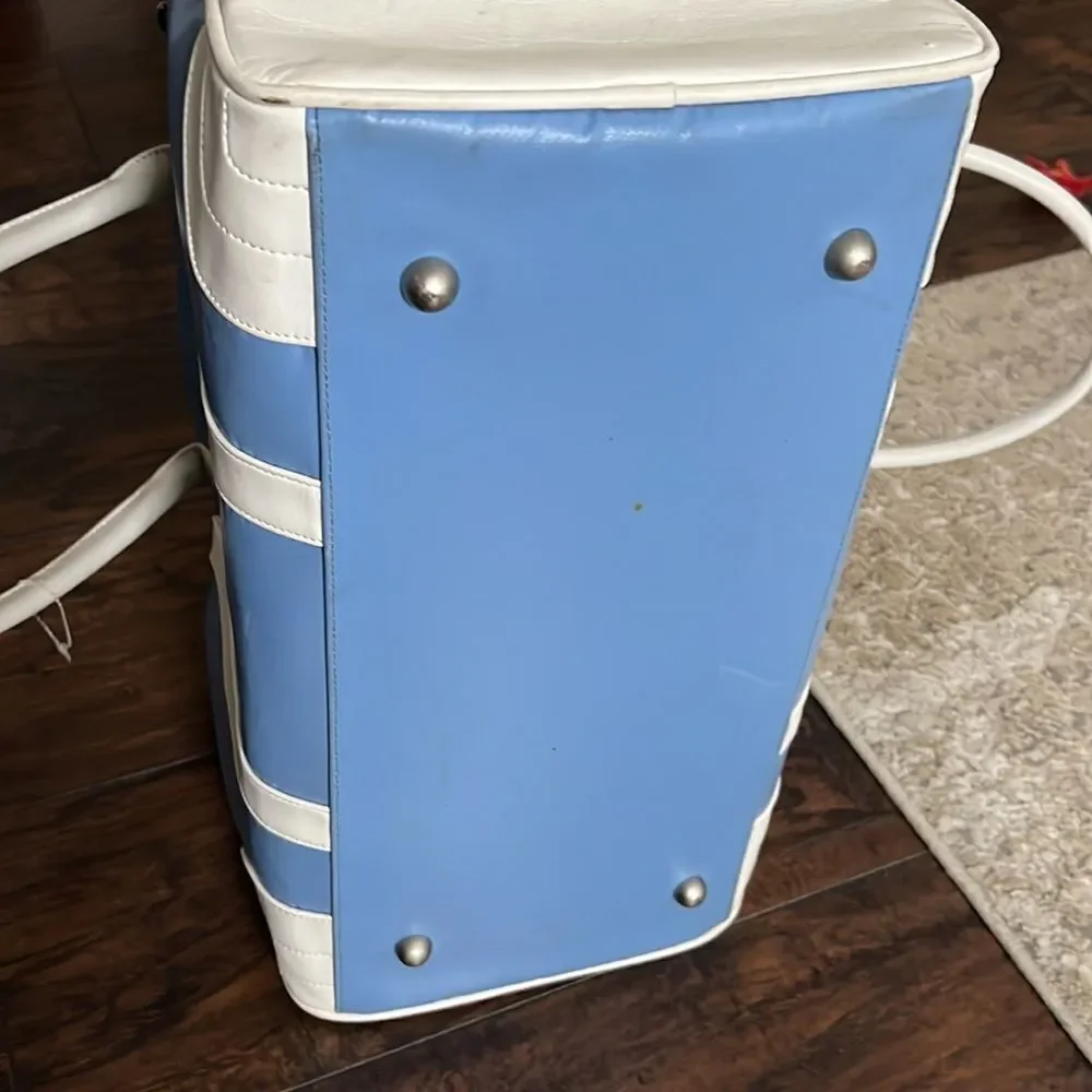 Very Rare Vintage 90s The North Face Weekend Bag light blue with ivory accents
